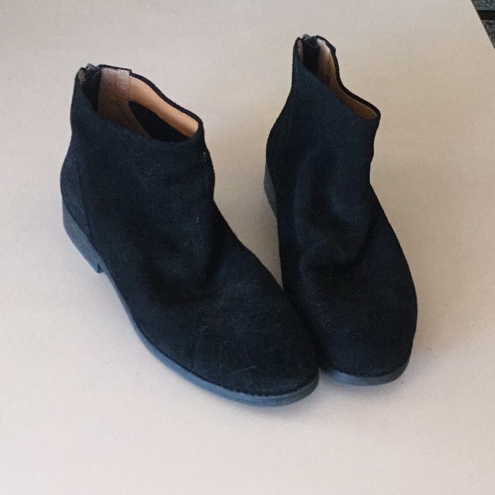 gentle souls Black Suede Ankle Boots